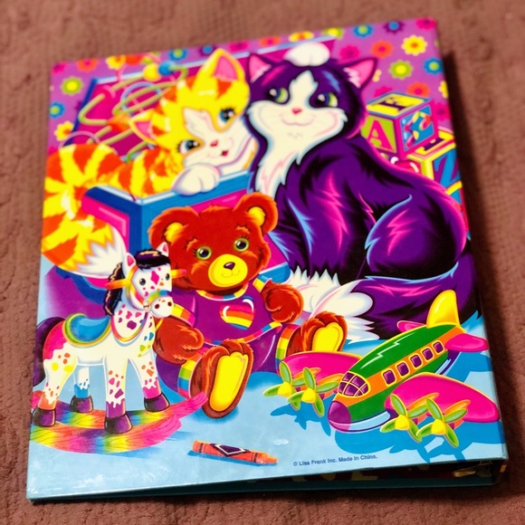 Vintage Lisa Frank Binder 🐱💜🧸🌸🌼🖍️ - Picture 2 of 13